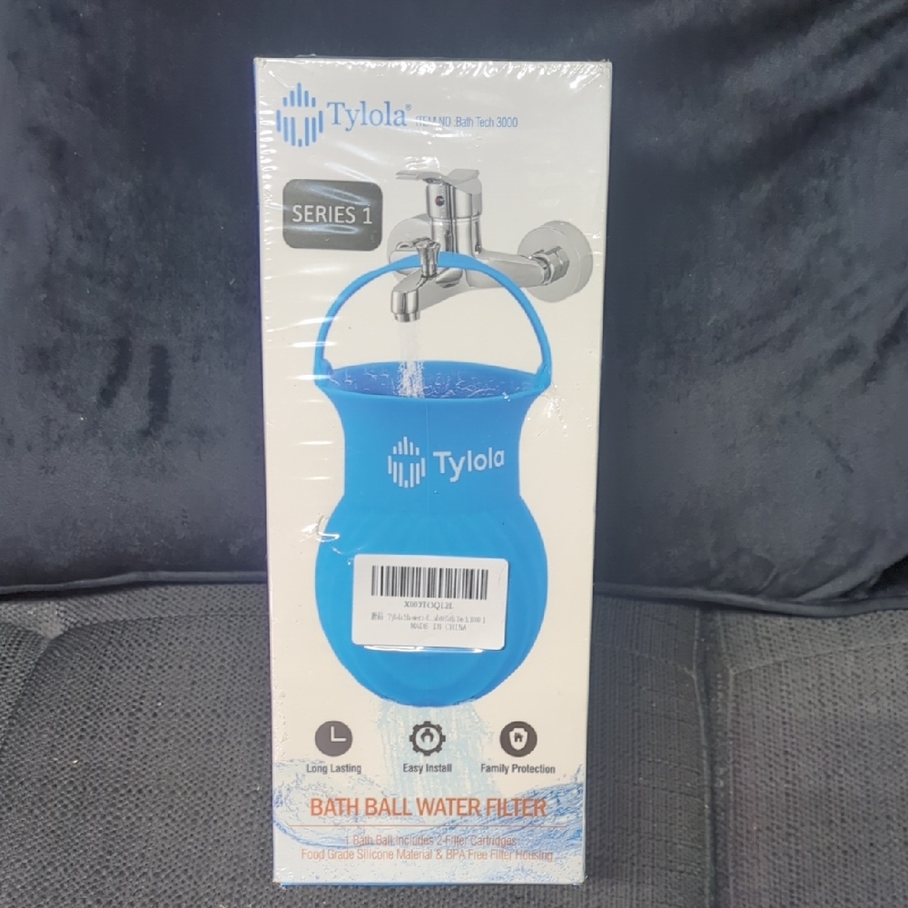 TyLola Vibrant Blue Bath Ball Water Filter